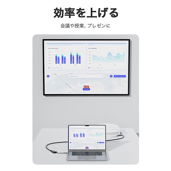 【ACY】USB-C and USB-A to HDMI 変換器 アルミニウム合金タイプ / VENTION