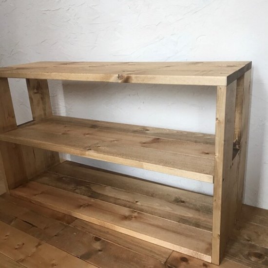 ｈ60ｗ105ｄ26.7　 low shelf ローシェルフ　キッチンラック/収納/無垢材/シンプル【大型商品】 - chouchou-amie