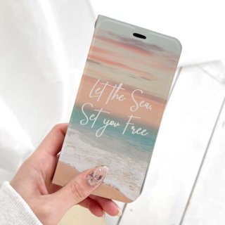 【送料無料・受注生産】手帳型iPhoneケース（Let The Sea, Set You Free）