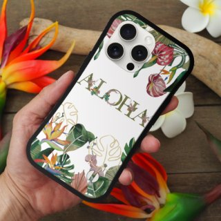 【送料無料・受注生産】グリップiPhoneケース（Aloha Leaves）