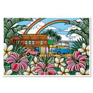 ぷっくりポストカード（Haleiwa Road） - 海を感じる雑貨通販サイト