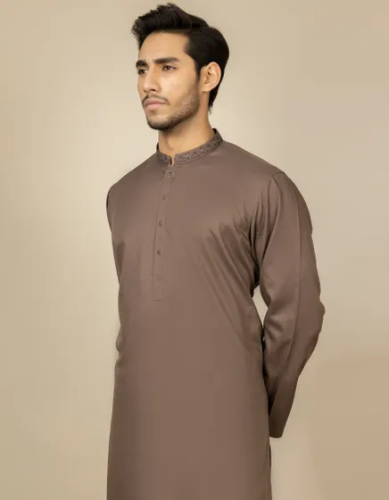 brown color shalwar kameez