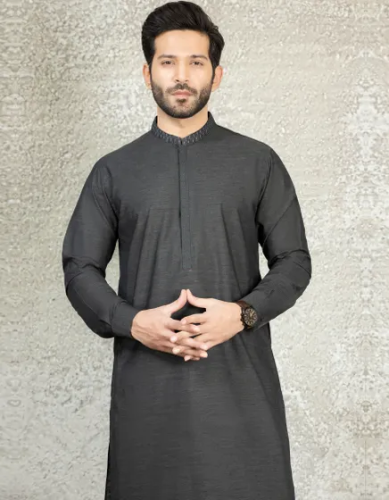 <img class='new_mark_img1' src='https://img.shop-pro.jp/img/new/icons50.gif' style='border:none;display:inline;margin:0px;padding:0px;width:auto;' />J. (Junaid Jamshed) ARMY GREY BLENDED KAMEEZ SHALWAR