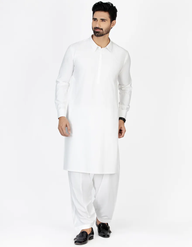 <img class='new_mark_img1' src='https://img.shop-pro.jp/img/new/icons8.gif' style='border:none;display:inline;margin:0px;padding:0px;width:auto;' />OFF WHITE POLYESTER KAMEEZ SHALWAR
