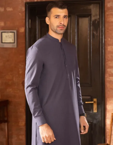 <img class='new_mark_img1' src='https://img.shop-pro.jp/img/new/icons8.gif' style='border:none;display:inline;margin:0px;padding:0px;width:auto;' />PURPLE GREY POLYESTER KAMEEZ SHALWAR