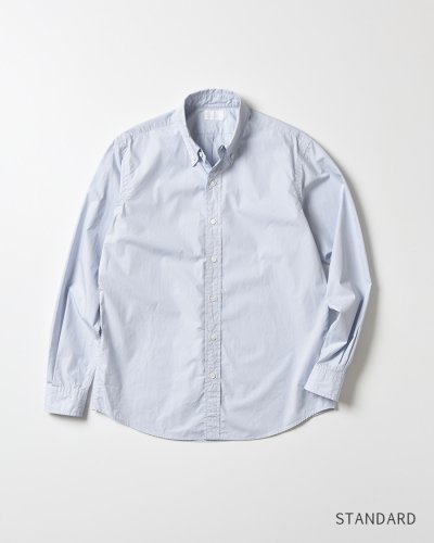 Organic Cotton Typewriter Cloth B.D. Shirt（SAXE BLUE）