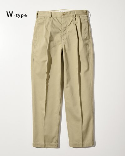 【W-Type】Organic Cotton Compact Yarn Chino Cloth Pants