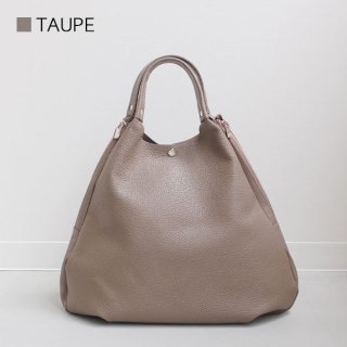 S.LEATHER TRIANGLE TOTE<blancle>