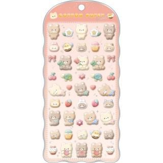 <img class='new_mark_img1' src='https://img.shop-pro.jp/img/new/icons13.gif' style='border:none;display:inline;margin:0px;padding:0px;width:auto;' />【お一人様2点まで】フロッキー加工のコットンパフィーシール/クマ