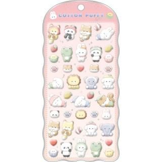 <img class='new_mark_img1' src='https://img.shop-pro.jp/img/new/icons13.gif' style='border:none;display:inline;margin:0px;padding:0px;width:auto;' />【お一人様2点まで】フロッキー加工のコットンパフィーシール/アニマル