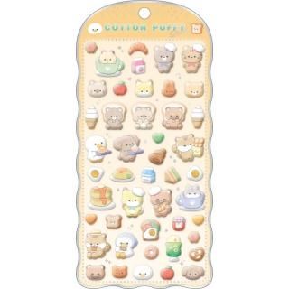 <img class='new_mark_img1' src='https://img.shop-pro.jp/img/new/icons13.gif' style='border:none;display:inline;margin:0px;padding:0px;width:auto;' />【お一人様2点まで】フロッキー加工のコットンパフィーシール/パン