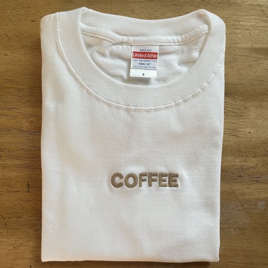 AJI TO KAORI Tee｜コーヒー染め糸によるCOFFEE刺繍のTシャツ ...