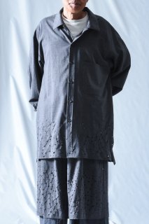Opal-Finished Huge Shirt wool gray
