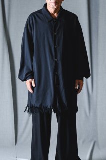 Hand Fringe Craftsman Shirt black