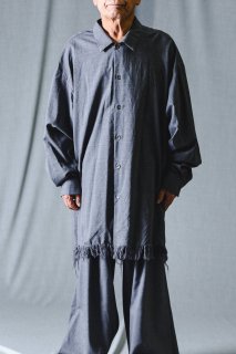 Hand Fringe Craftsman Shirt gray