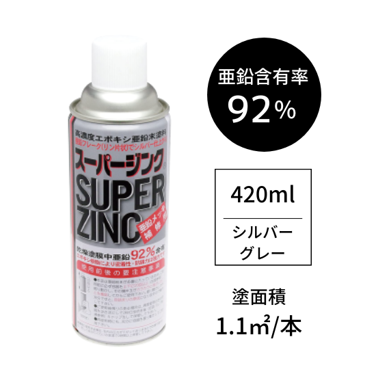 スーパージンク(シルバーグレー/420ml) - 塗料専門オンラインショップ