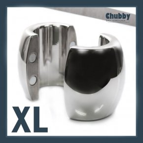 【XLサイズ】CHILL FACTOR Chubby チャビー マグネッツ ボールストレッチャー 121 メタル コックリング ステンレス 睾丸