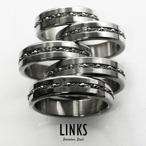 【1】ステンレス コックリング LINKS リンクス 136 メタル ペニスリング