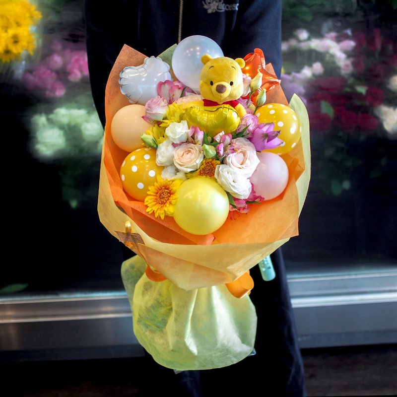 ディズニーぬいぐるみブーケ フラワー バルーンショップ Blossom 滋賀県大津市の花屋