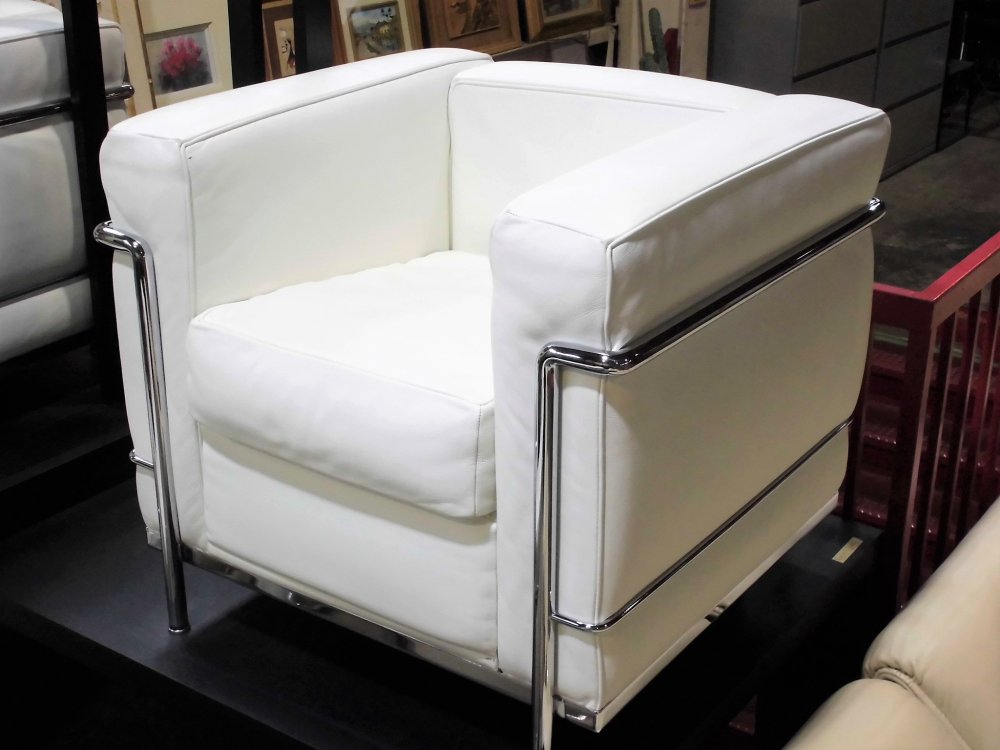 カッシーナ　LC2 2Pソファー　白　cassina