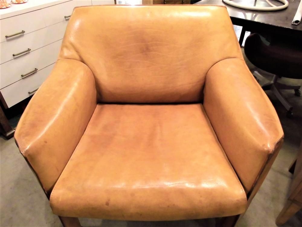 ☆Cassina カッシーナ 415 CAB キャブ 1Pアームソファ 本革レザー 