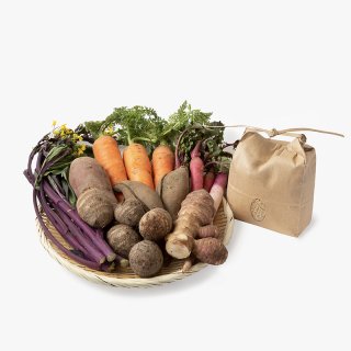自然栽培 野菜＆玄米１ｋｇセット(淡路島・佐渡島産)の商品画像