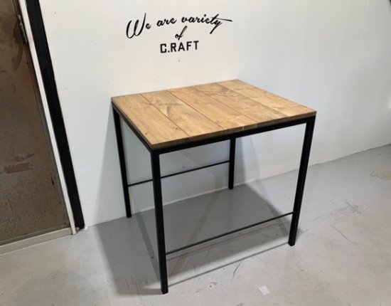 アイアン　ウッド　ダイニングテーブル　600×700　インダストリアルデザイン - CRAFTCOLLECT