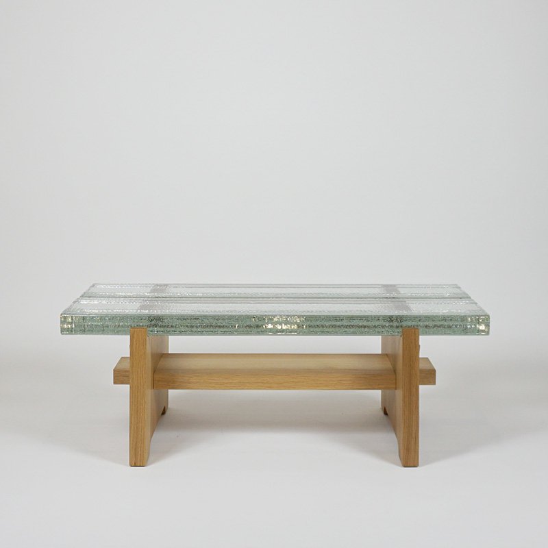 SOLID GLASS LOW TABLE W.900 - Bird City Furniture Shop