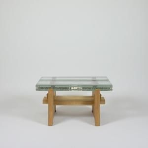 SOLID GLASS LOW TABLE W.600