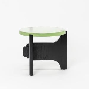 RECYCLED GLASS LOW TABLE WOOD LEG_400