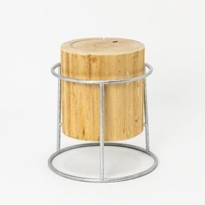 RING BASE STUMP STOOL_SMOOTH HINOKI