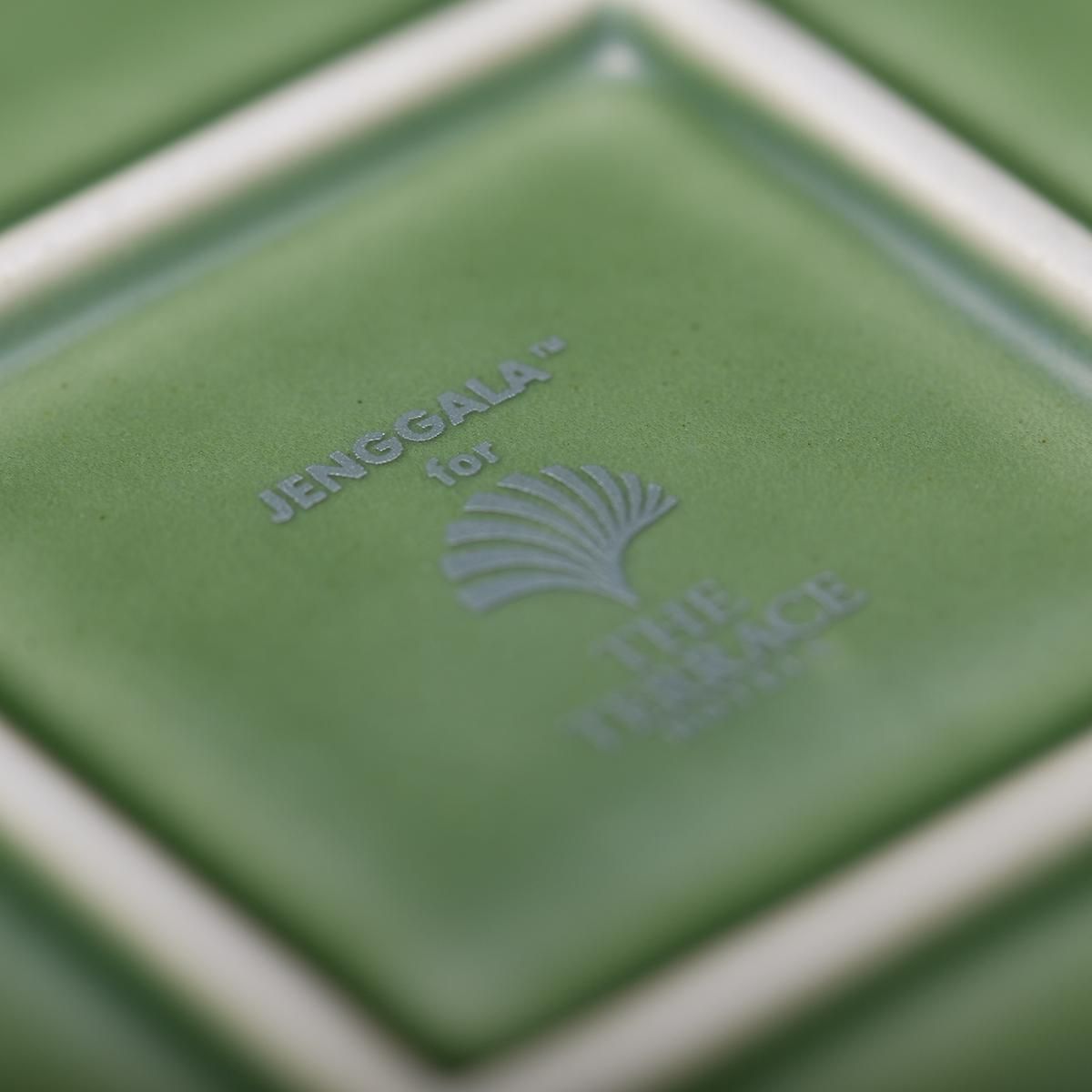 ジェンガラ　スクエア　フランジパニプレート 中皿　4枚セット ジェンガラ スクエア フランジパニプレート 中皿 4枚セット