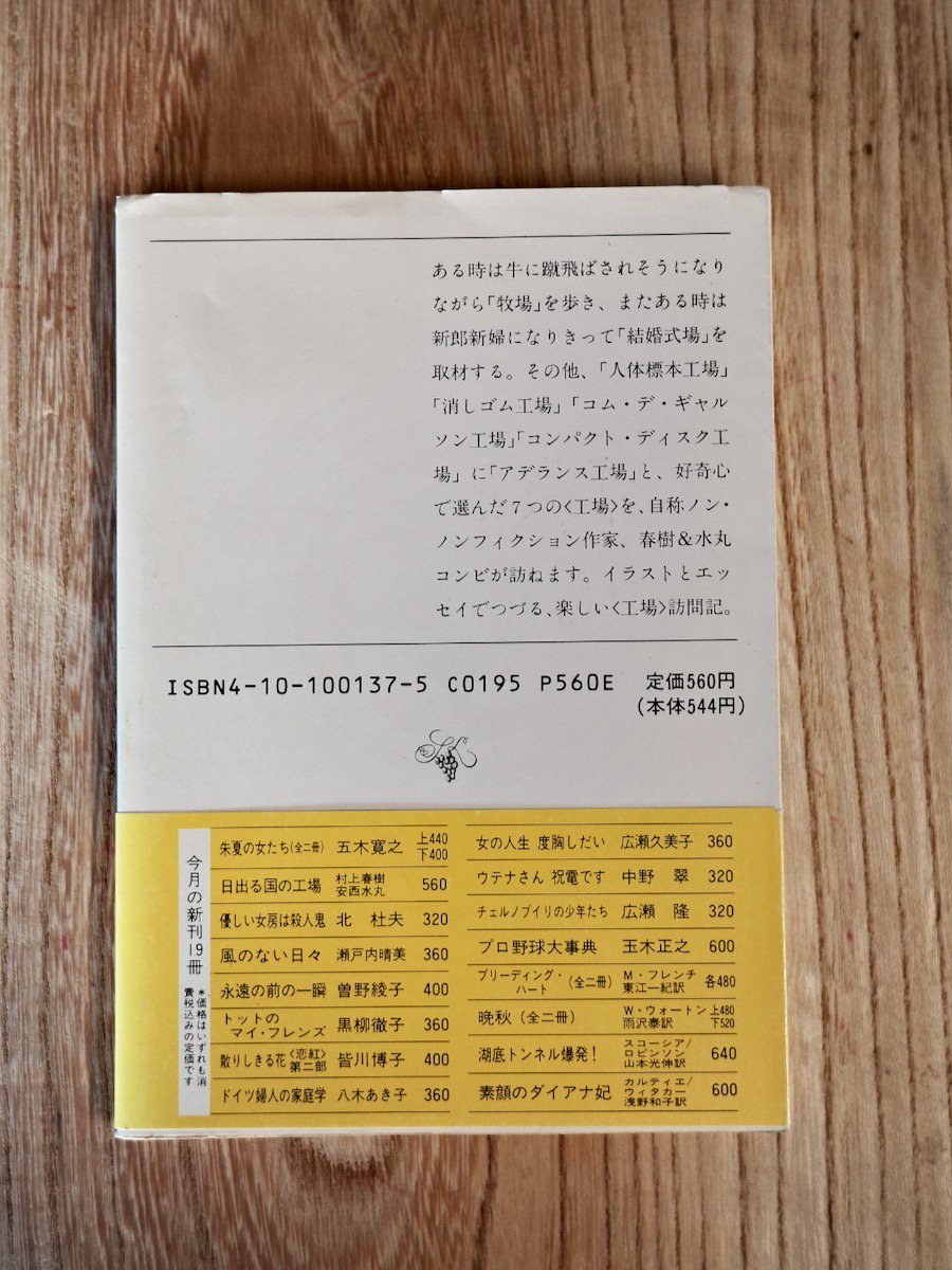 日出る国の工場 村上春樹 安西水丸 - 文学