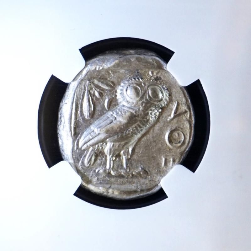 古代ギリシャ アテナ/フクロウ テトラドラクマ銀貨 NGC ChVF 4/5 3/5 - 名古屋 創業65年 時遊屋 古銭・アンティークコイン ・切手専門店