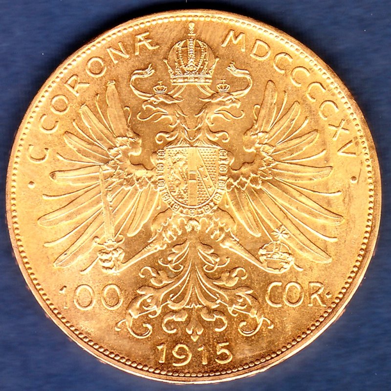 オーストリア 20クローネ 金貨 1915年 コイン - 美術品/アンティーク