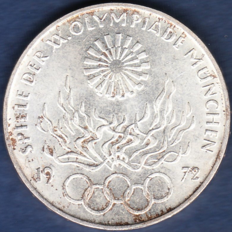 ドイツ 1972年 ミュンヘンオリンピック 10MARK銀貨① - 名古屋 創業65年 時遊屋 古銭・アンティークコイン・切手専門店