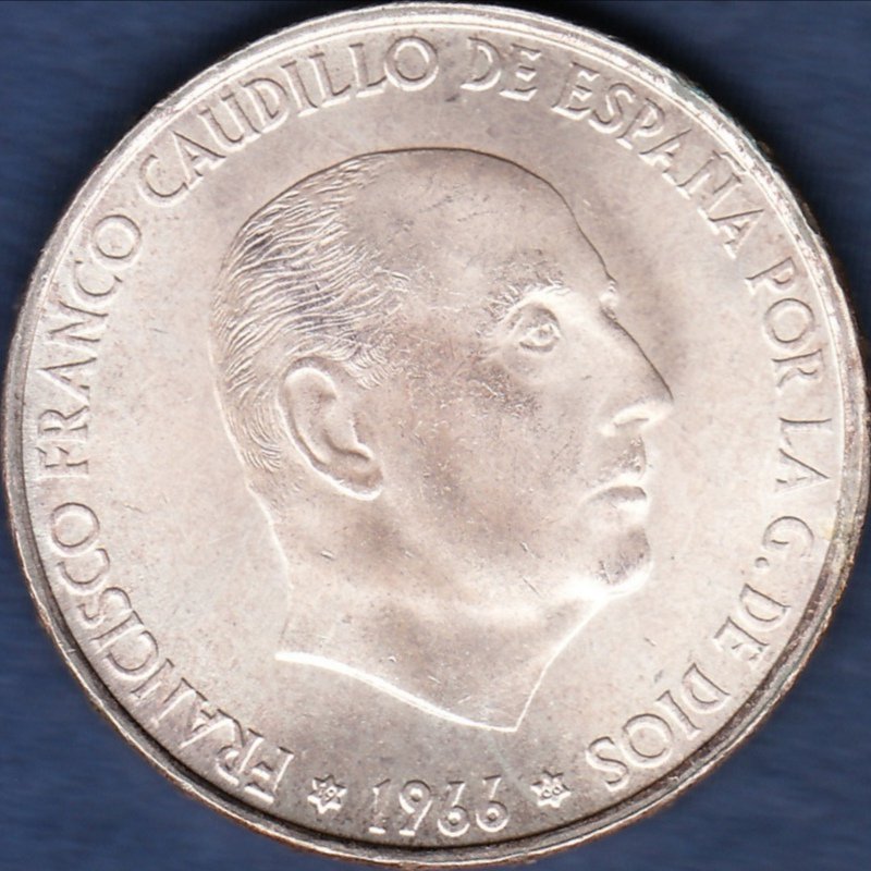 スペイン 1966年 100ペセタ銀貨② - 名古屋 創業65年 時遊屋