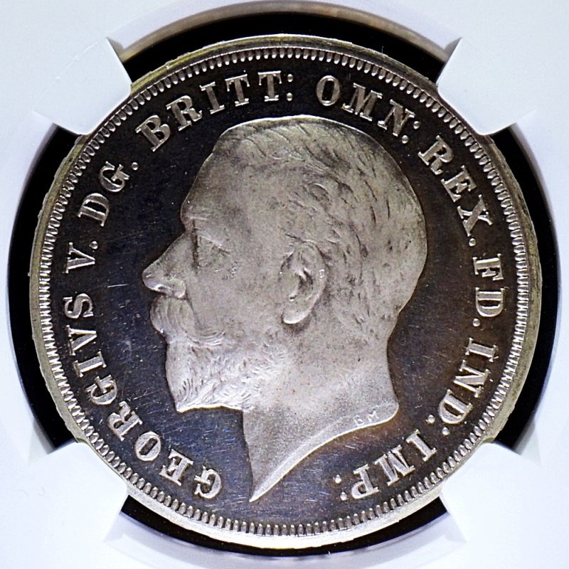 イギリス連合王国 クラウン銀貨 1935年 ジョージ5世 NGC PF64 