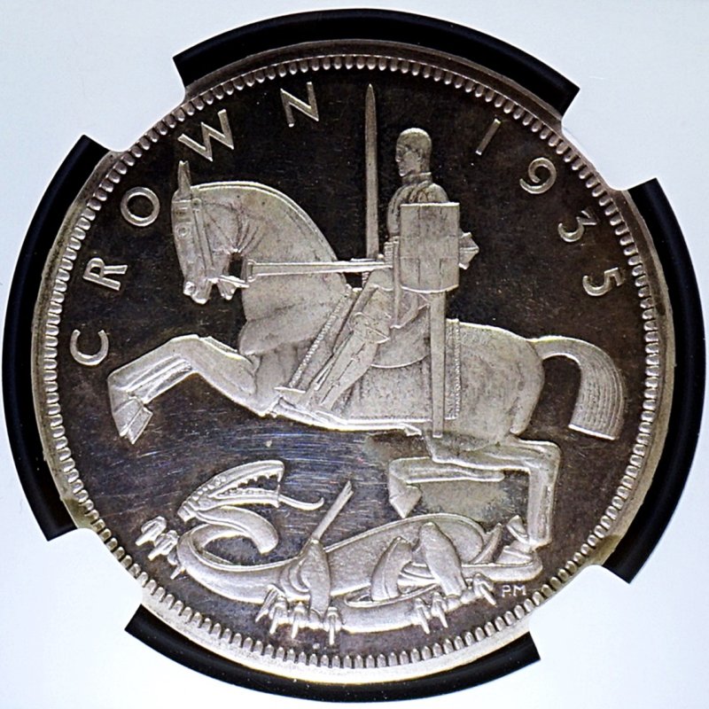 イギリス 1935年 ジョージ5世 CROWN銀貨 .925Silver 発行枚数2,500枚
