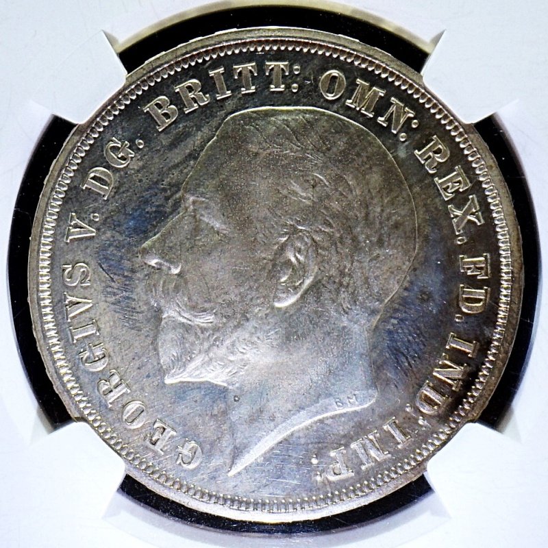 イギリス銀貨 1929年 ジョージ5世 ハーフクラウン 13.7g