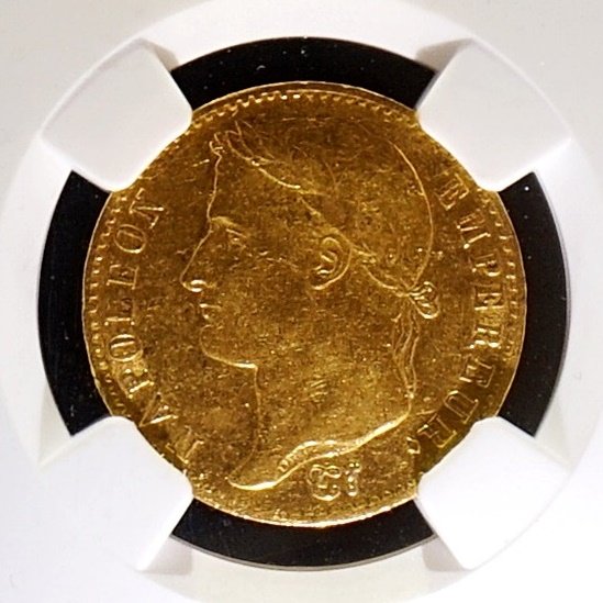 フランス 1815A ナポレオン1世 百日天下 20Fr金貨 NGC AU55 - 名古屋 創業65年 時遊屋 古銭・アンティークコイン・切手専門店