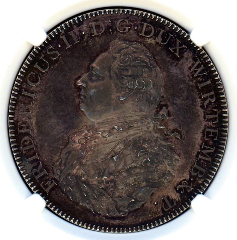 ドイツ ヴェルテンベルグ 1798年 フリードリヒ2世 Taler銀貨 NGC PF64 - 名古屋 創業65年 時遊屋 古銭・アンティークコイン ・切手専門店