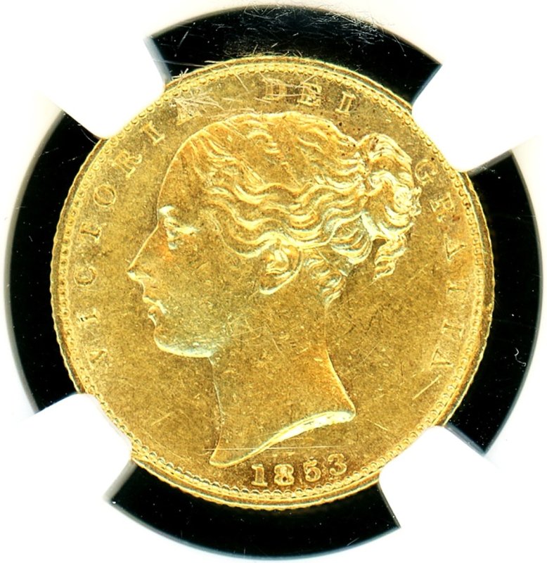 イギリス 1853年 ヴィクトリア女王 ヤングヘッド ソブリン金貨