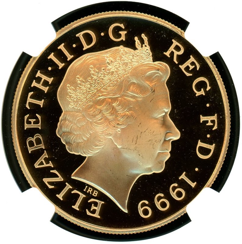 イギリス 1999年 ダイアナ 5ポンド金貨 NGC PF65ULCAM - 名古屋 創業65 