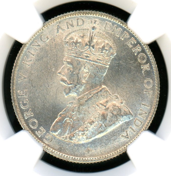 海峡植民地 1920年 50セント銀貨 NGC MS63 - 名古屋 創業65年 時遊屋