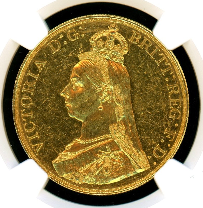 イギリス 1887年 5ポンド金貨 NGC MS61 - 名古屋 創業65年 時遊屋 古銭