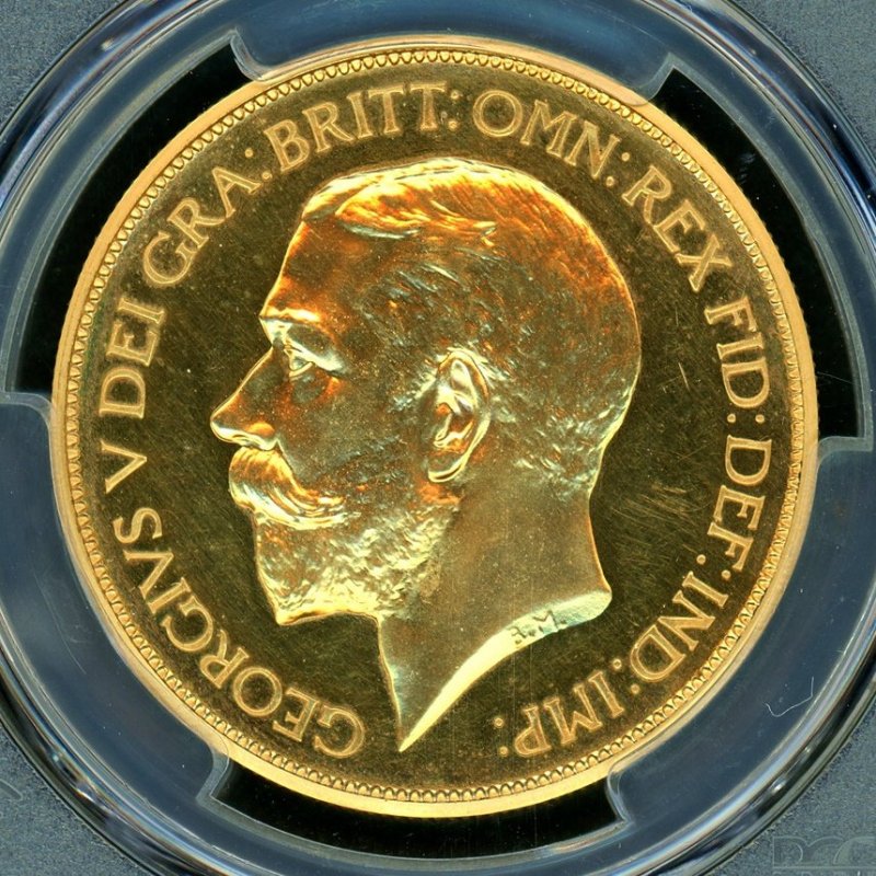イギリス 1911年 ジョージ5世 5ポンド金貨 PCGS PR63+ - 名古屋 創業65 