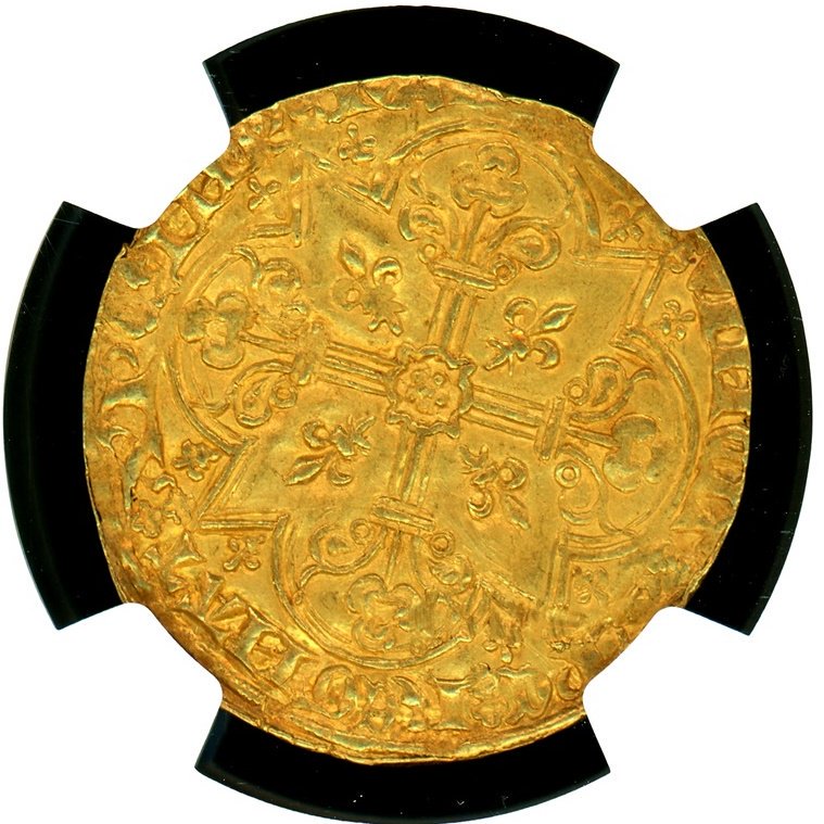 フランス ジャン2世(1350-64) Mouton D'or金貨 NGC AU58 - 名古屋 創業65年 時遊屋 古銭・アンティーク コイン・切手専門店