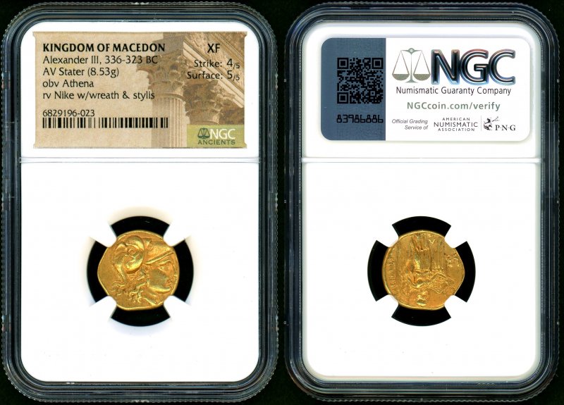 古代マケドニア アレキサンダー3世(大王) Stater金貨 NGC XF 4/5 5/5 - 名古屋 創業65年 時遊屋  古銭・アンティークコイン・切手専門店