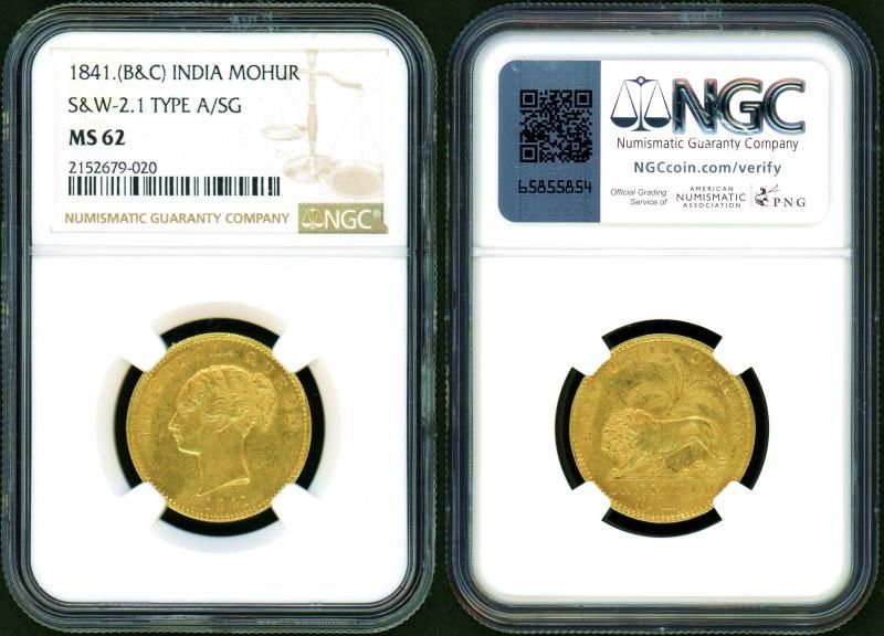 英領インド 1877(C) 1／2アンナ プルーフ 銅貨 ビクトリア女王 NGC PF63RD 変色なし